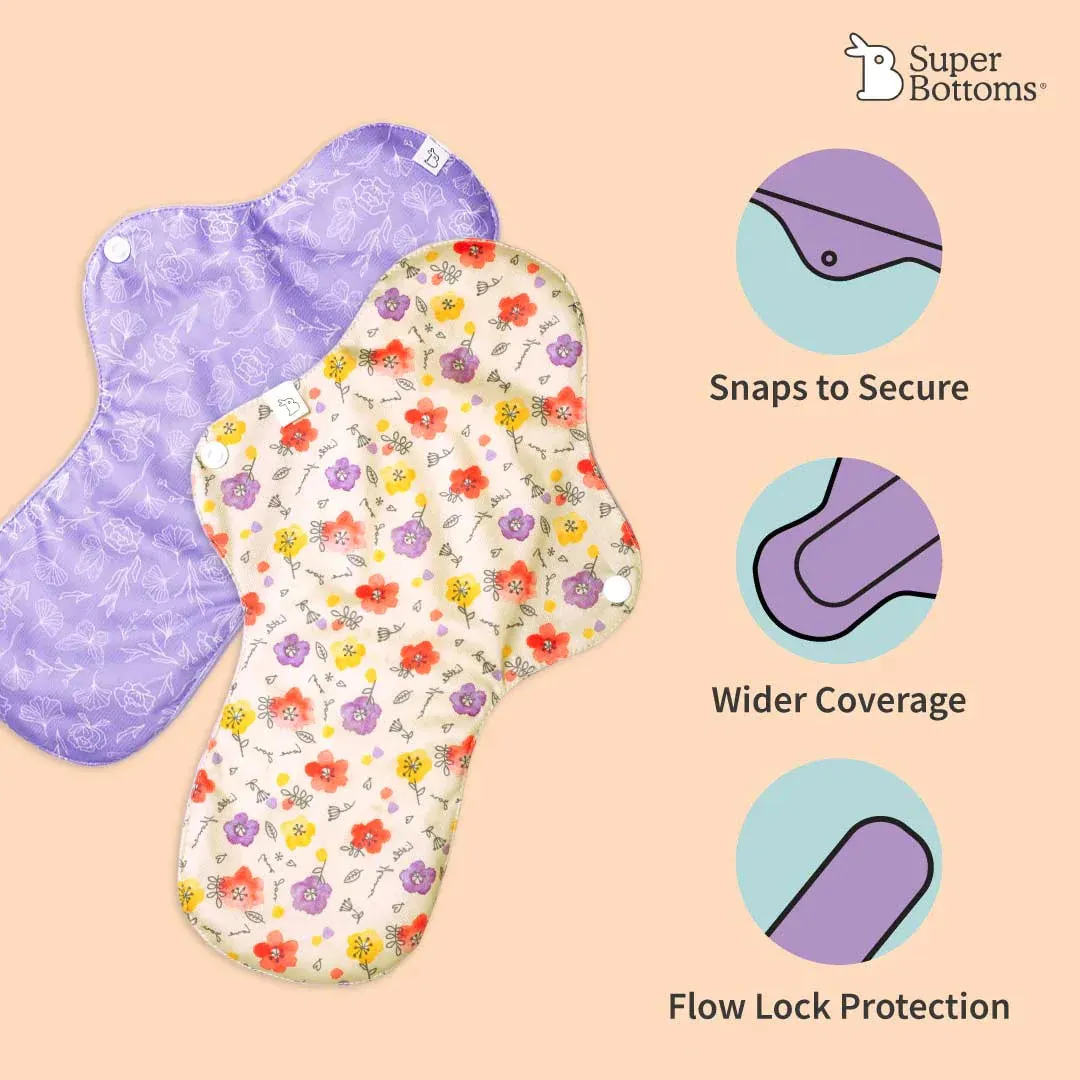 2 Period Underwear + 2 Flow Lock Cloth Pads + Free Wet Pouch