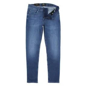 7 For All Mankind - Slimmy Tapered Luxe Jeans in Mid Blue