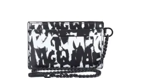 Alexander McQueen Graffiti Logo Print Card Holder