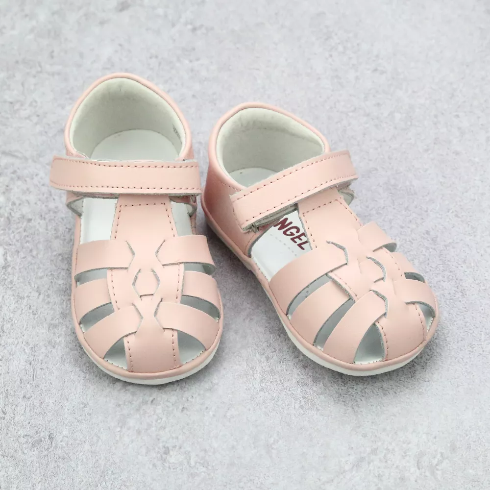 Angel Baby Girls Christie Leather Fisherman Sandals