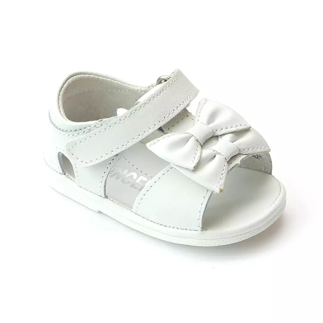 Angel Baby Girls Twin Bow T-Strap Sandal