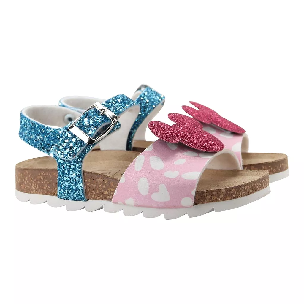 Aqua Minnie Motif Sandals