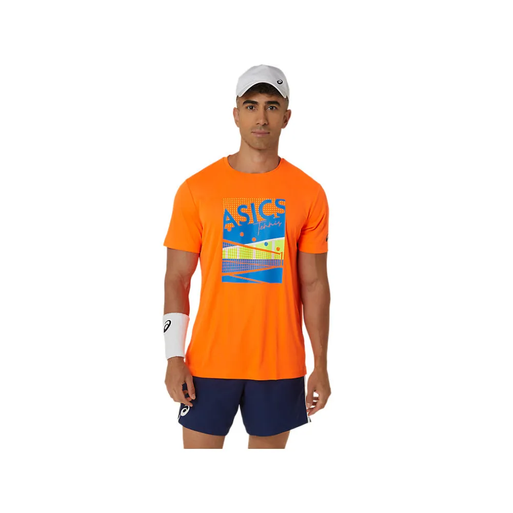 ASICS Men's GS Graphic Top (Shocking Orange)