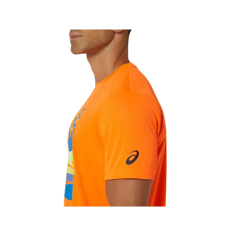 ASICS Men's GS Graphic Top (Shocking Orange)