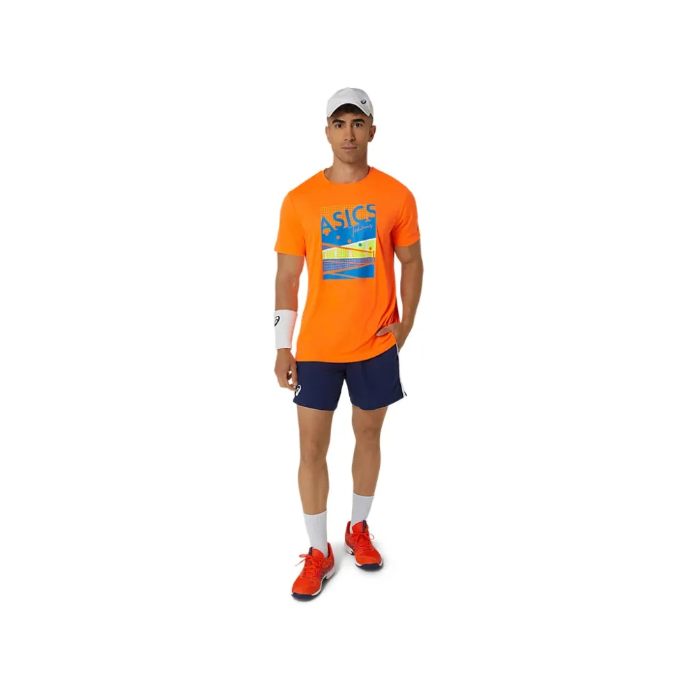 ASICS Men's GS Graphic Top (Shocking Orange)