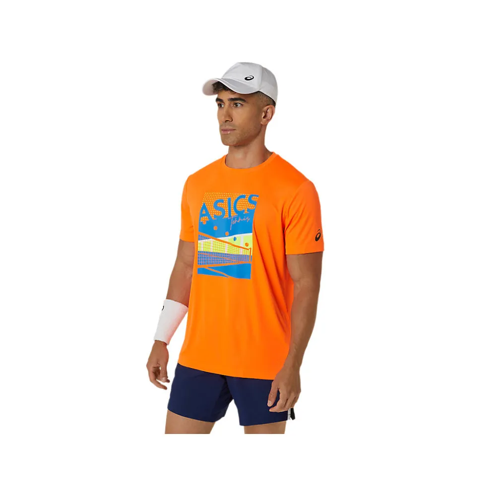 ASICS Men's GS Graphic Top (Shocking Orange)