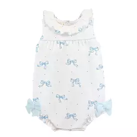 Baby Club Chic - Pretty Blue Bows Ruffle Bubble