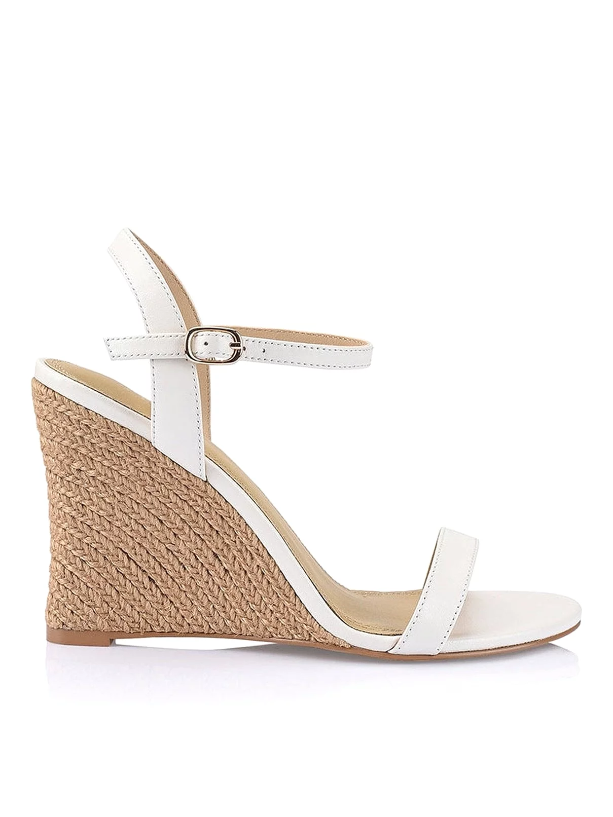 Baby Wedge Sandals - Chalk Leather