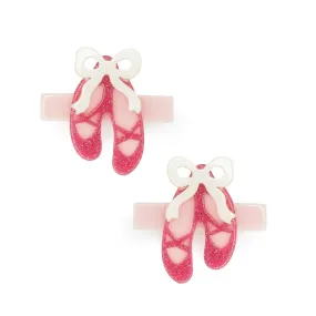 Ballet Slippers Vintage Pink Hair Clips