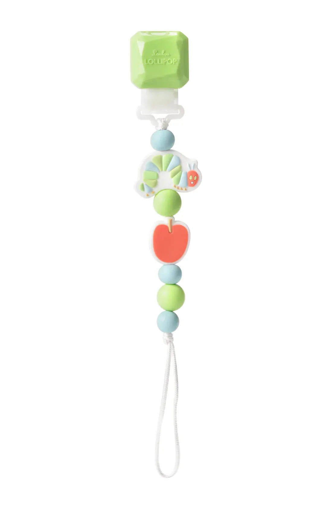 Beaded Pacifier Clip, Eric Carle Caterpillar