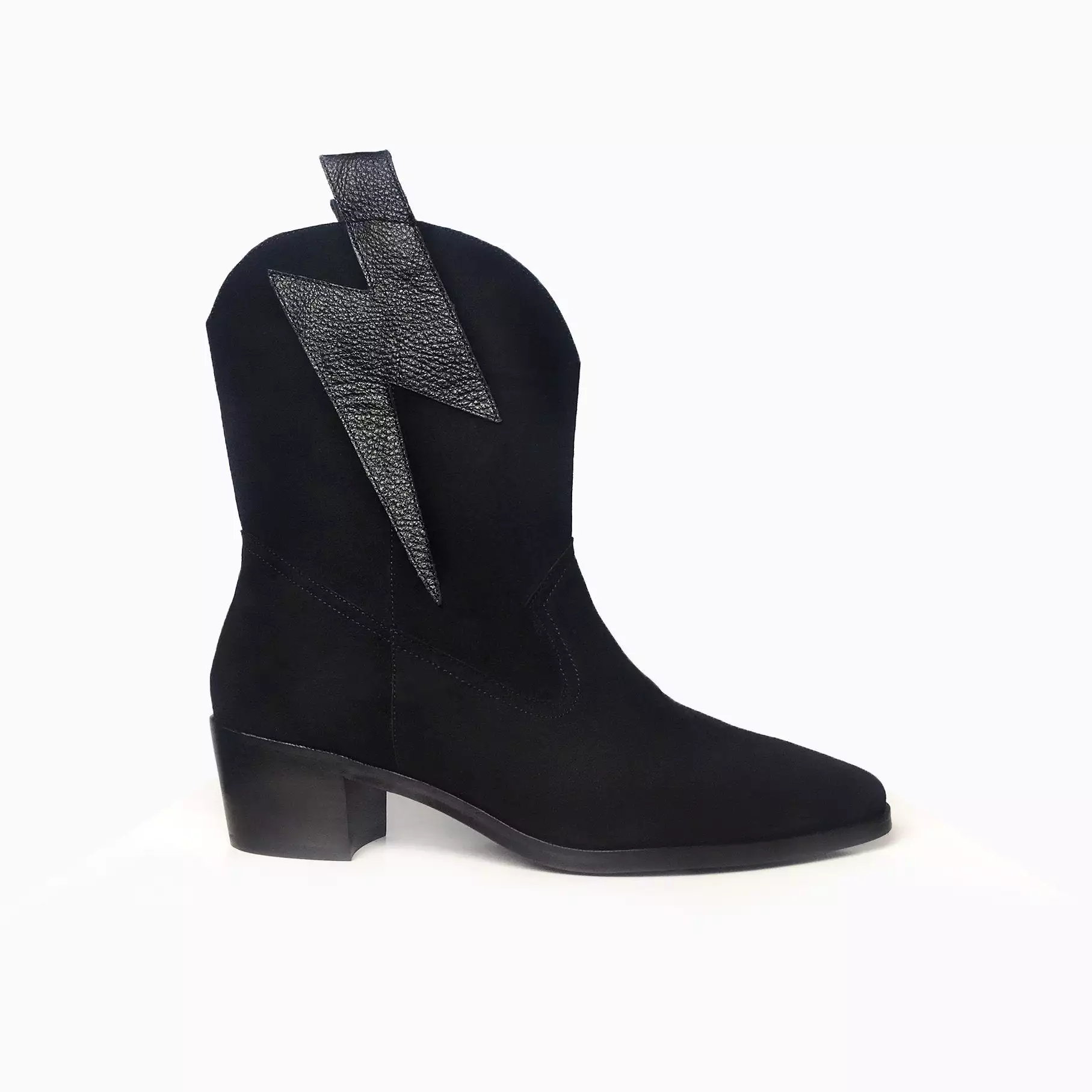 BOLT WESTERN SUEDE BLACK/BLACK - MADE TO ORDER