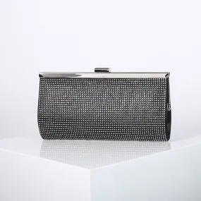 Cara Black Rhinestone Clutch