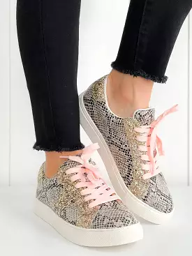 Corkys Hey Girl Python Sneakers