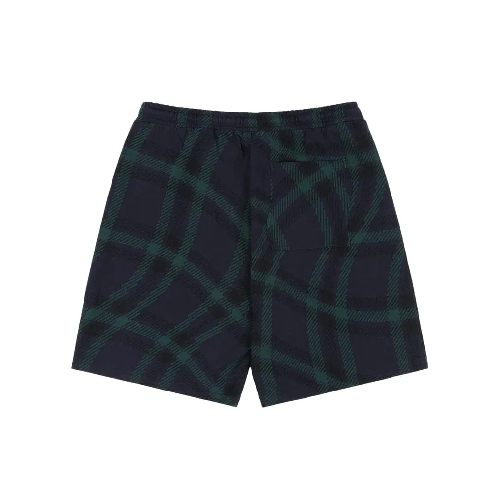 Dime MTL Plaid Fleece Shorts Navy