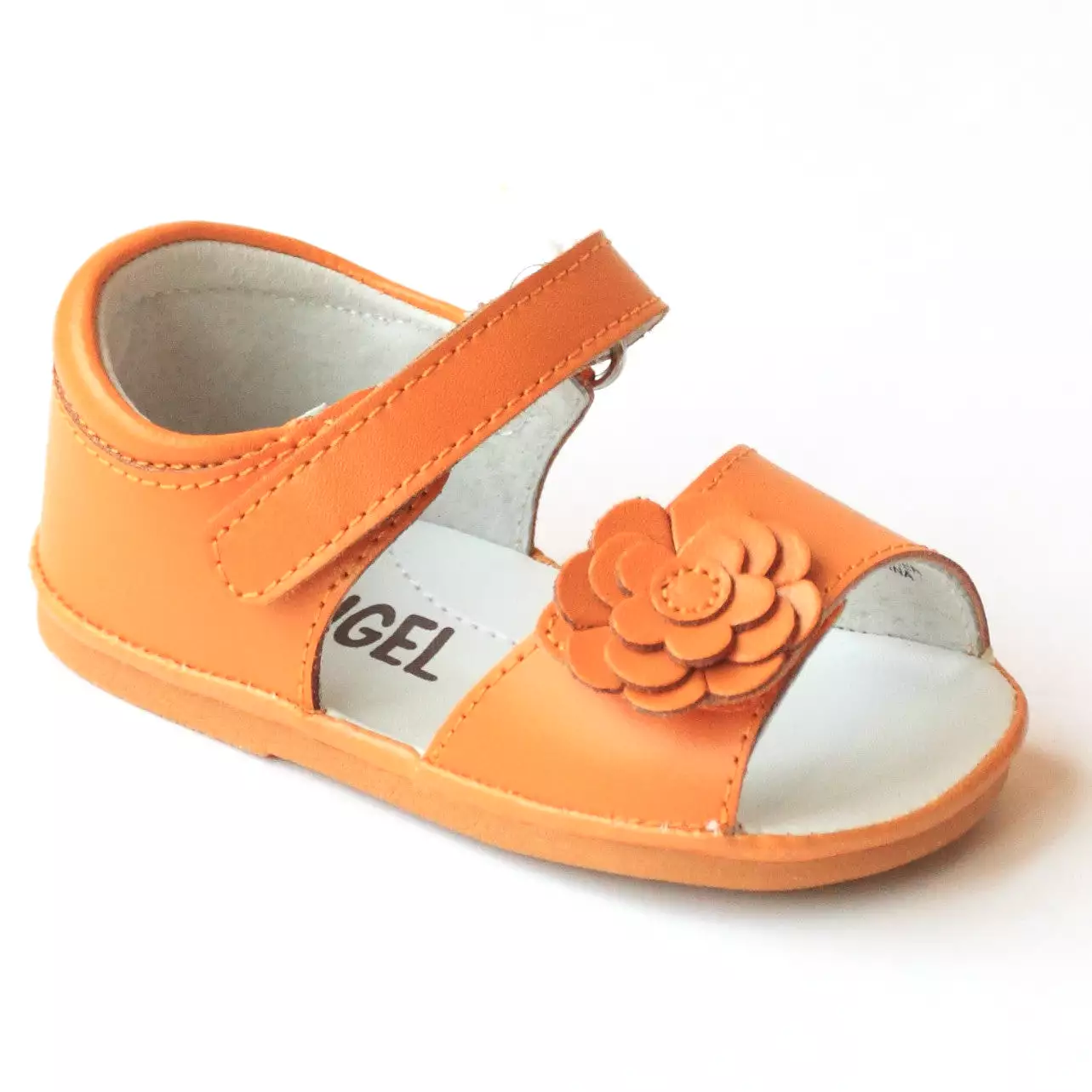 FINAL SALE - Angel Baby Girls Flower Leather Open Toe Sandals