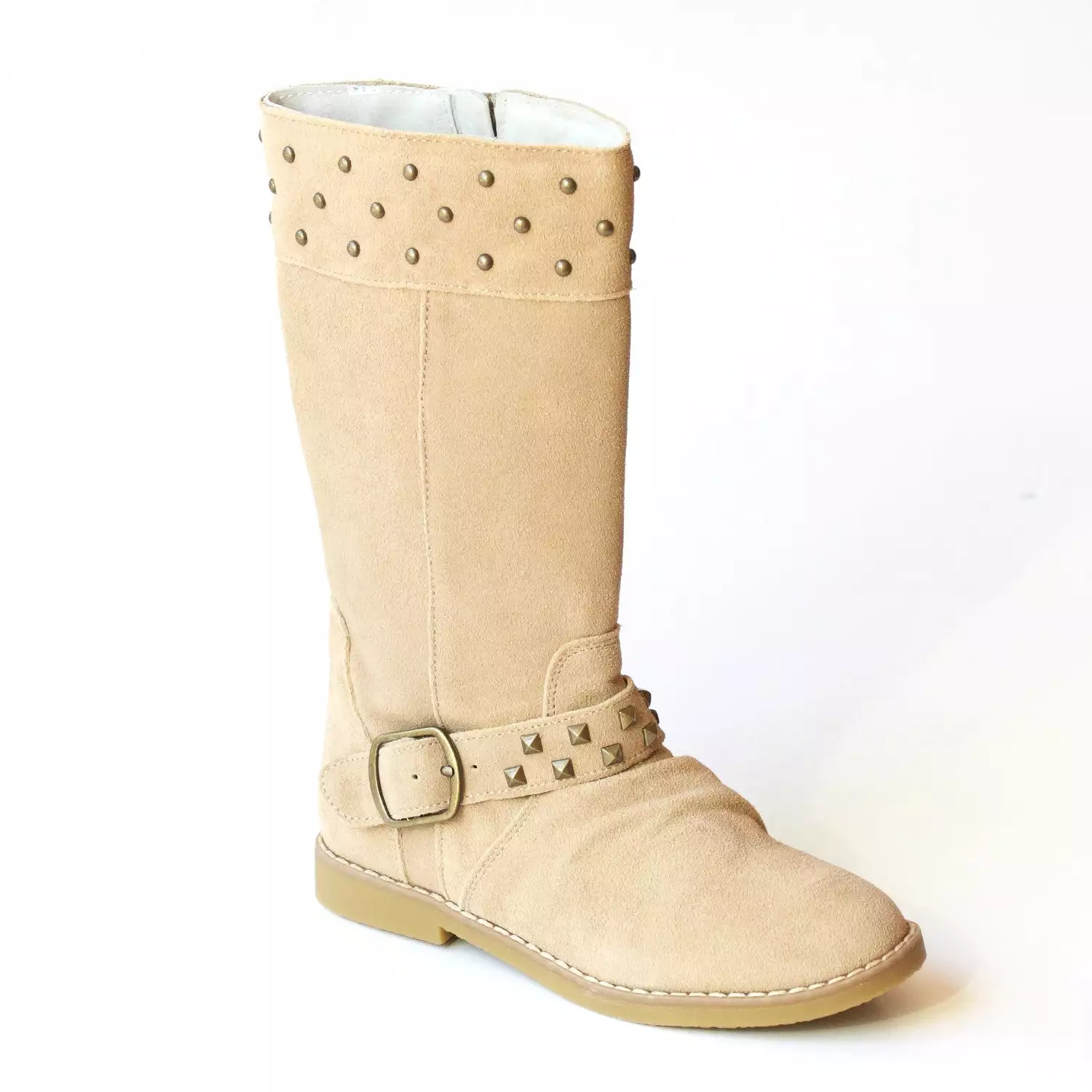 FINAL SALE - L'Amour Girls Studded Suede Tall Boots