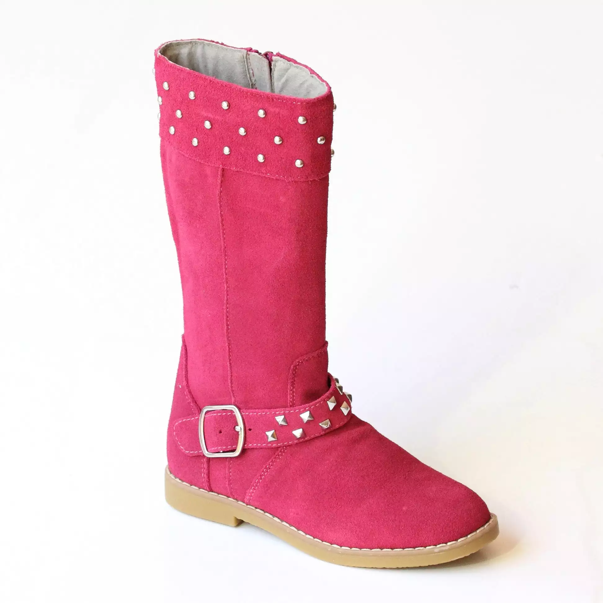 FINAL SALE - L'Amour Girls Studded Suede Tall Boots