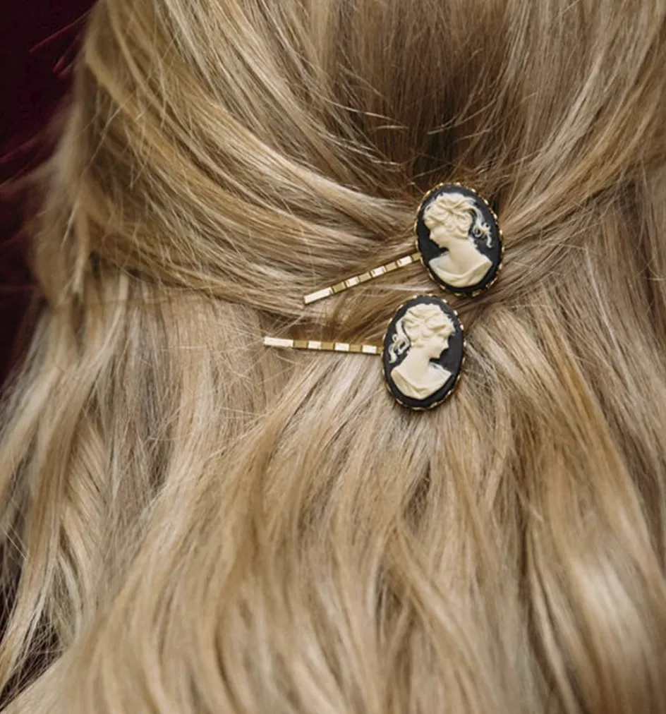 Giulia Cameo Bobby Pins Luxury Hair Accessories | Millo