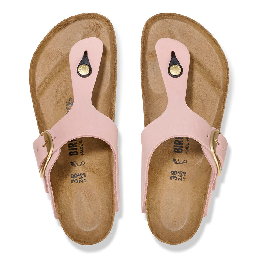 Gizeh Big Buckle - Soft Pink Nubuck||Gizeh grosses boucles - Nubuck rose ple