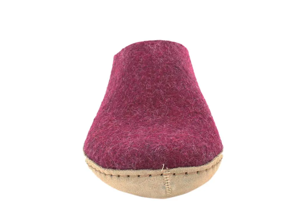 Glerups Slippers open heel Cranberry