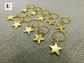 Hair Jewelry Accessories Gold Stars Rings Handmade Accessories Set of 20 Black Owned