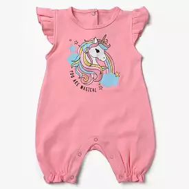 Infant Girls Cotton Knitted Romper Character-C.Pink