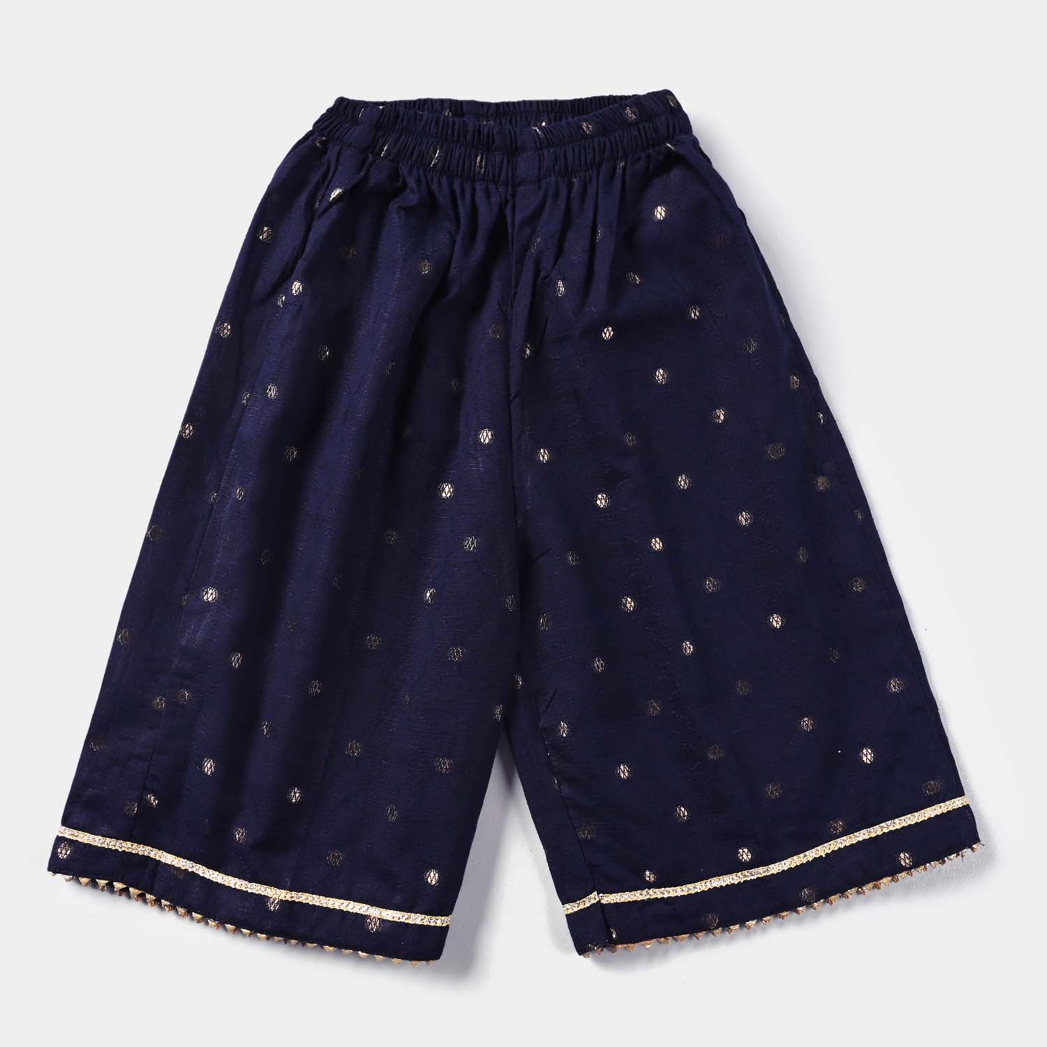 Infant Girls Jacquard 2Pcs Little Glow-Navy Blue