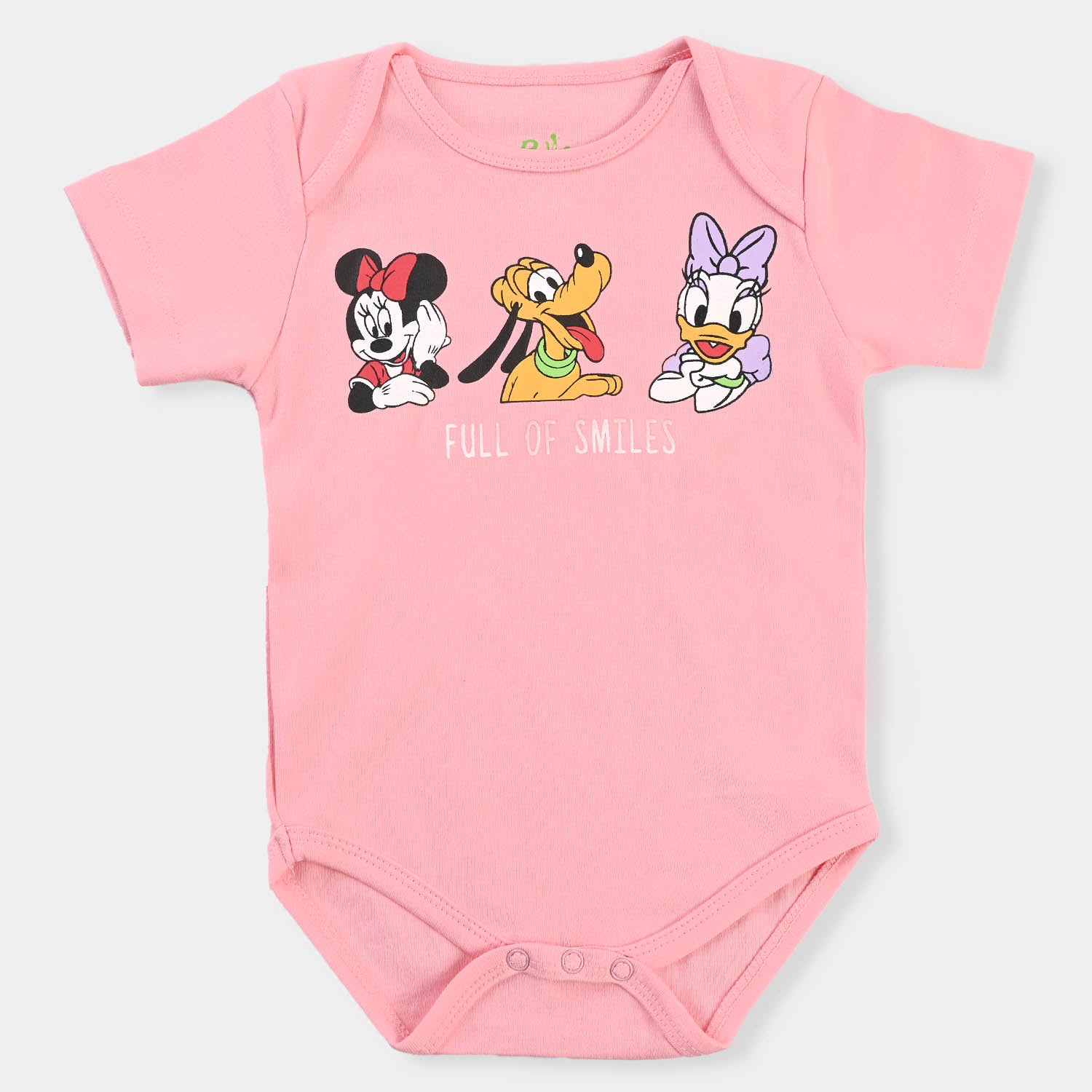 Infant Unisex Basic Romper Full Of Smile-Candy Pink