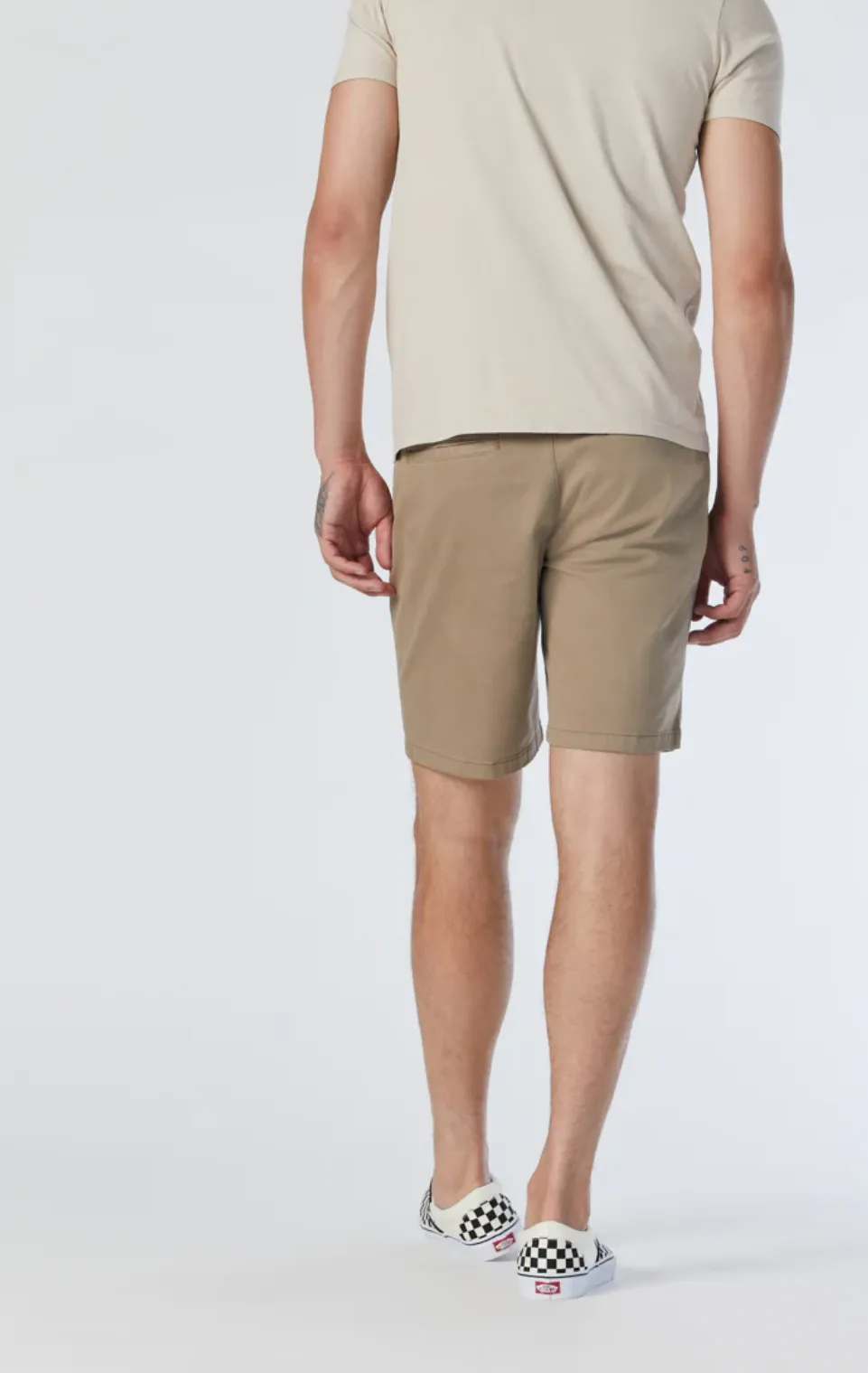 JACOB CROP GREIGE TWILL SHORTS