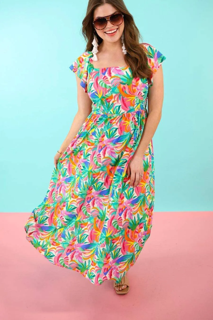 JL Take Me To Cabo Tropical Dress