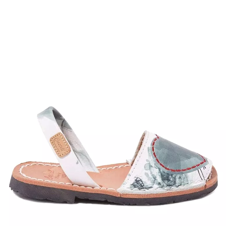 Leather Printed Sandals For Kids With Open Toe 


 - Iker 1601