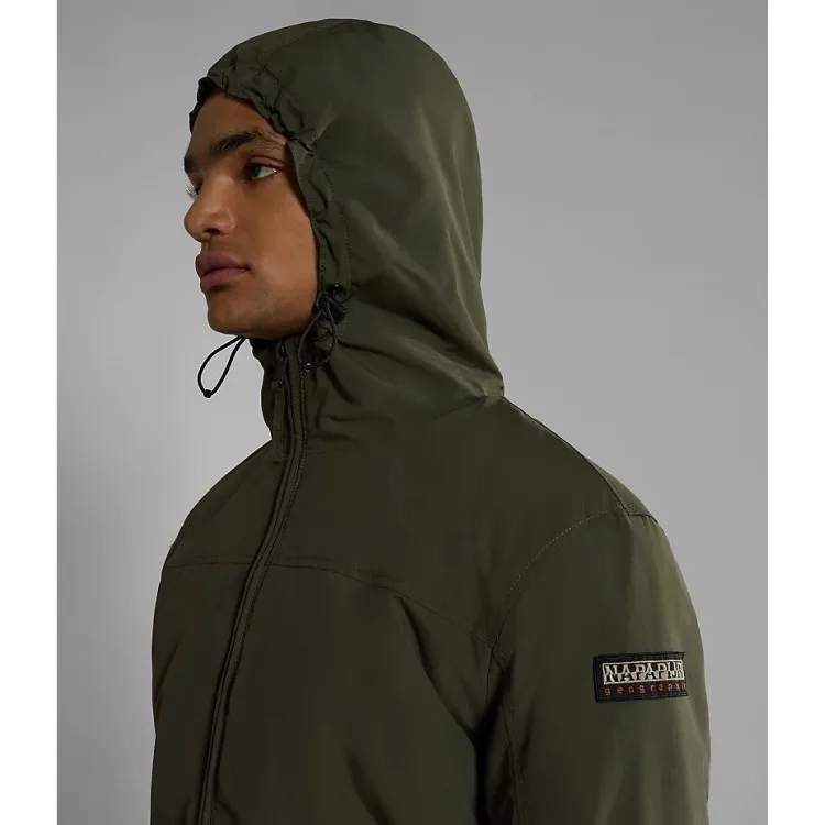 Napapijri NP0A4GJH Shelter Winter Giacca Uomo Con Cappuccio Verde Militare