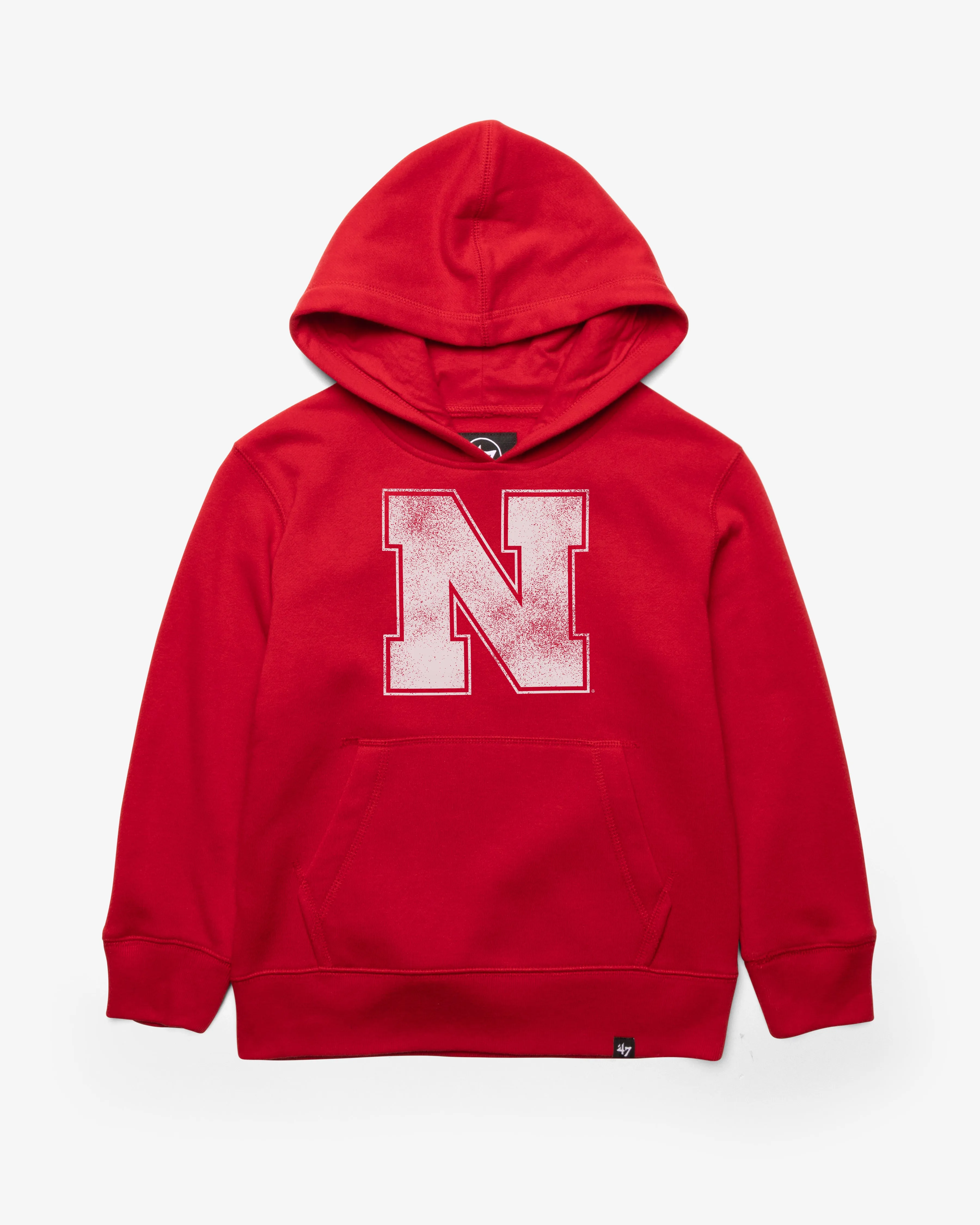 NEBRASKA CORNHUSKERS DISTRESSED IMPRINT '47 HEADLINE HOOD KIDS