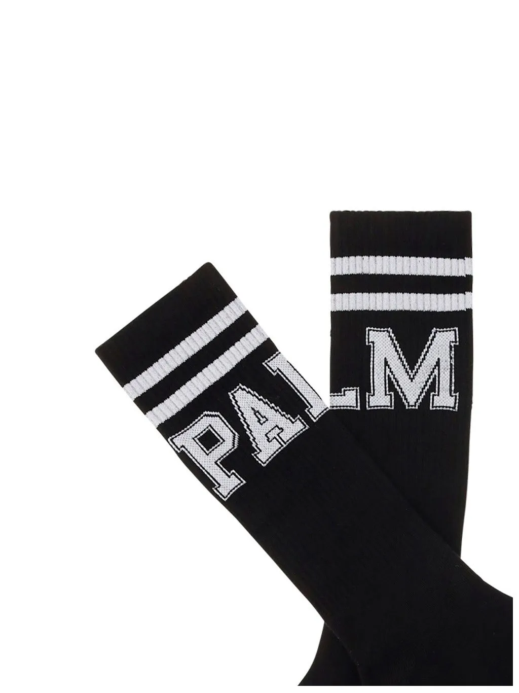 Palm Angels Logo Intarsia Knit Socks