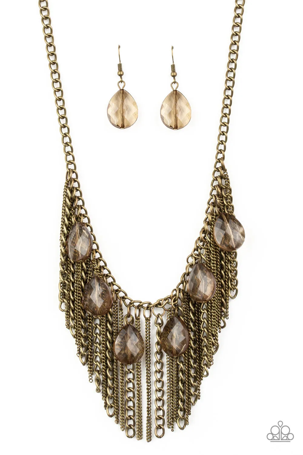 Paparazzi Accessories - Vixen Conviction - Brass Necklace