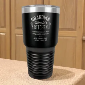 Personalized Stainless Steel Tumbler Kitchen Where Memories are Made Grandma