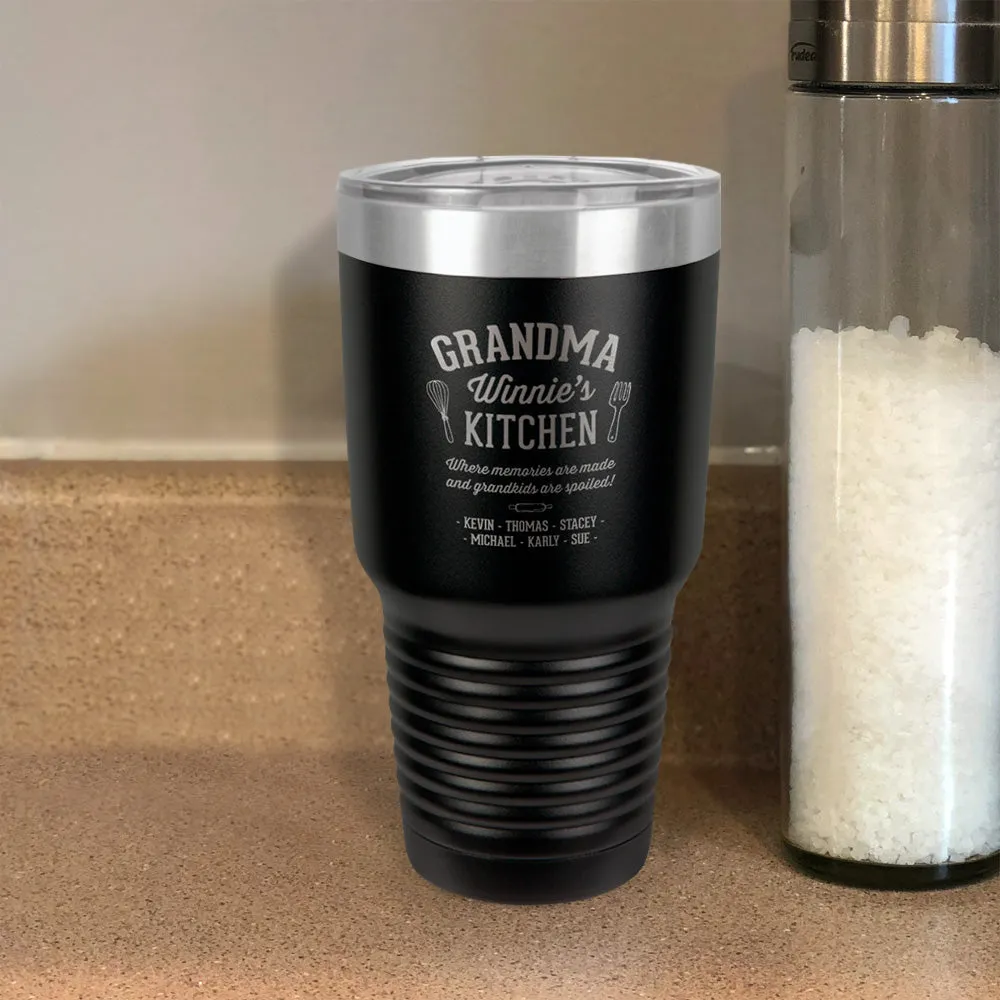 Personalized Stainless Steel Tumbler Kitchen Where Memories are Made Grandma