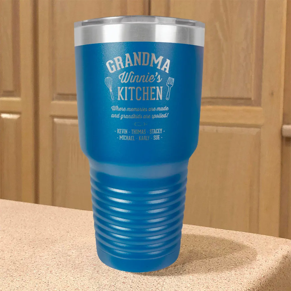 Personalized Stainless Steel Tumbler Kitchen Where Memories are Made Grandma