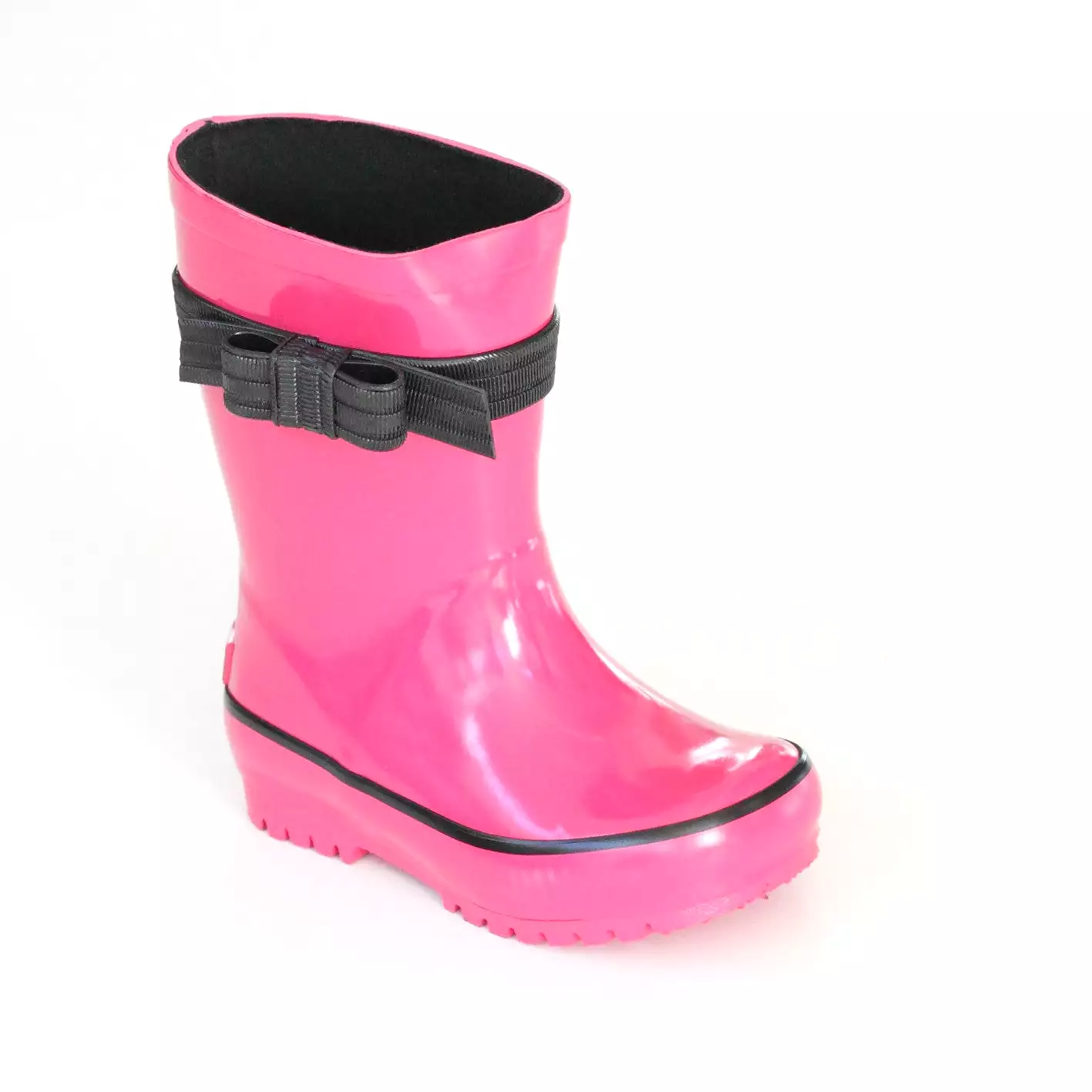 Pluie Pluie Girls R2B - FU Fuchsia Bow Rain Boots