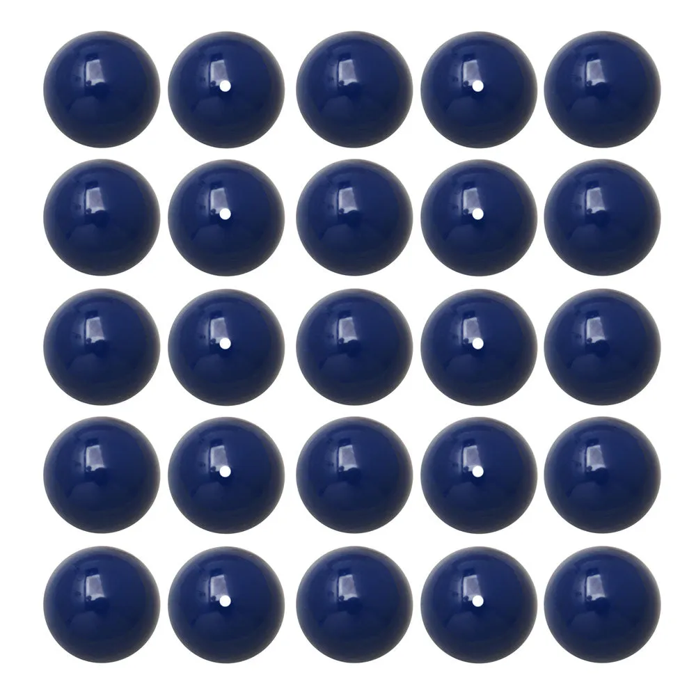 Preciosa Crystal Gemcolor Pearl, Round 6mm, Navy Blue (25 Pieces)