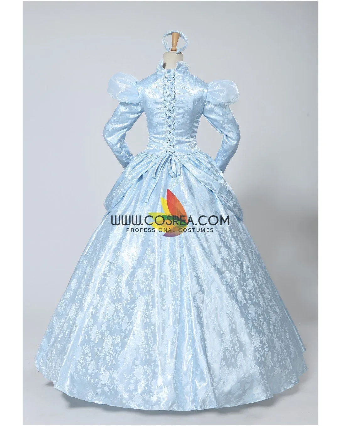 Princess Cinderella Winter Cosplay Costume In Brocade Satin