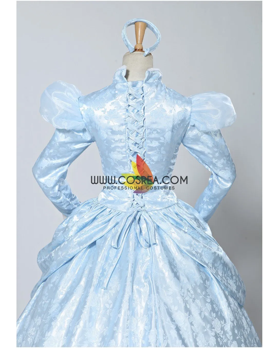 Princess Cinderella Winter Cosplay Costume In Brocade Satin