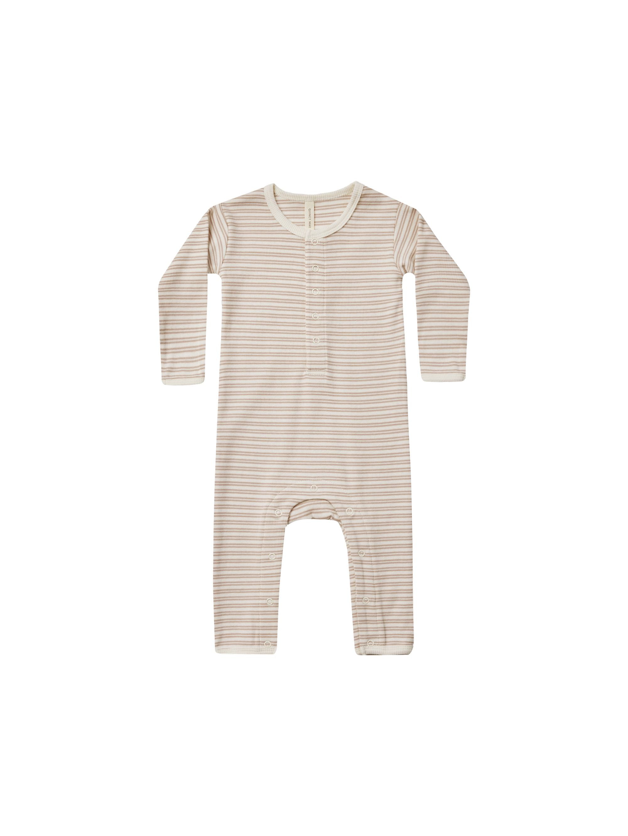 Quincy Mae - Oat Stripe Jumpsuit