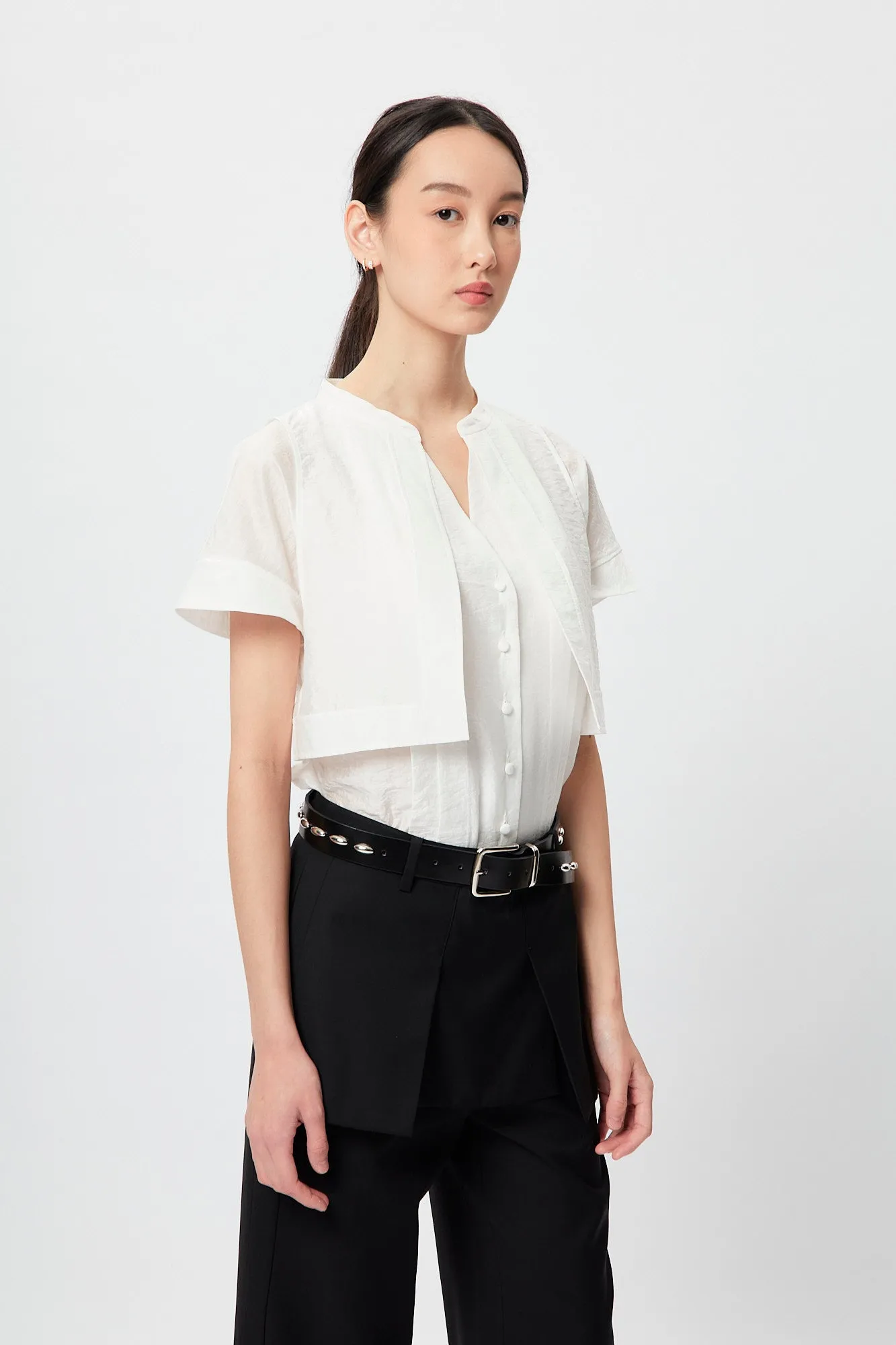 Rock n Fem Layers Blouse - White