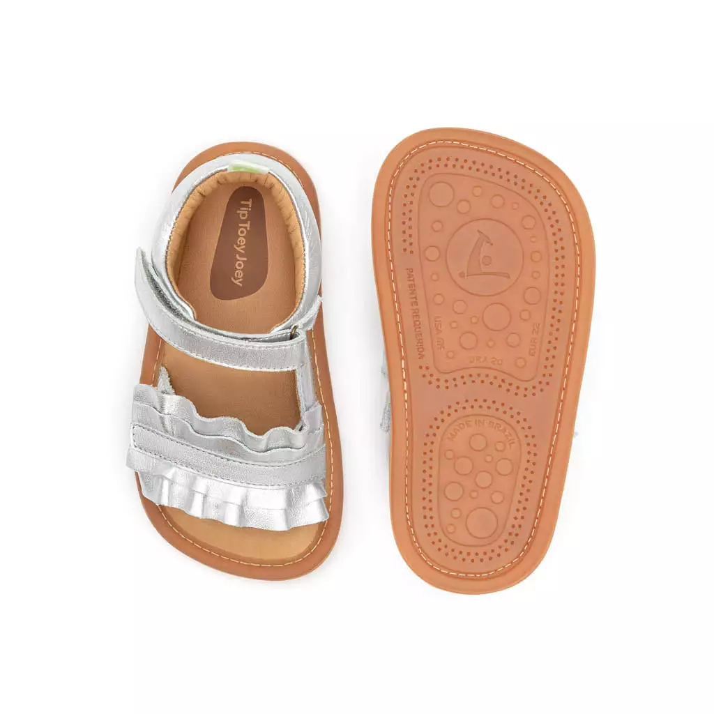 Ruffy Sandal - Sterling Silver