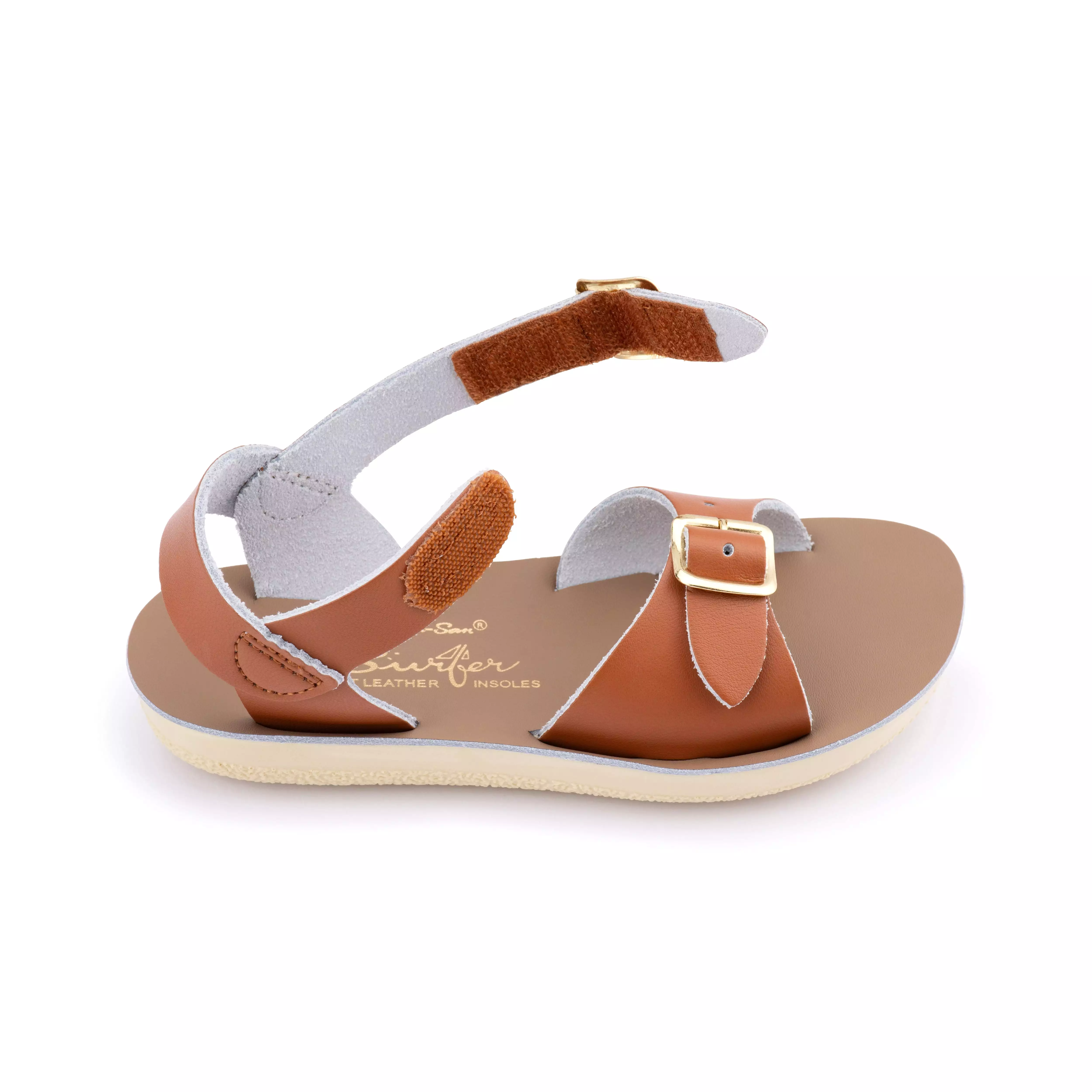 Salt Water Sandals Sun-San Surfer Hook & Loop (Velcro) TAN