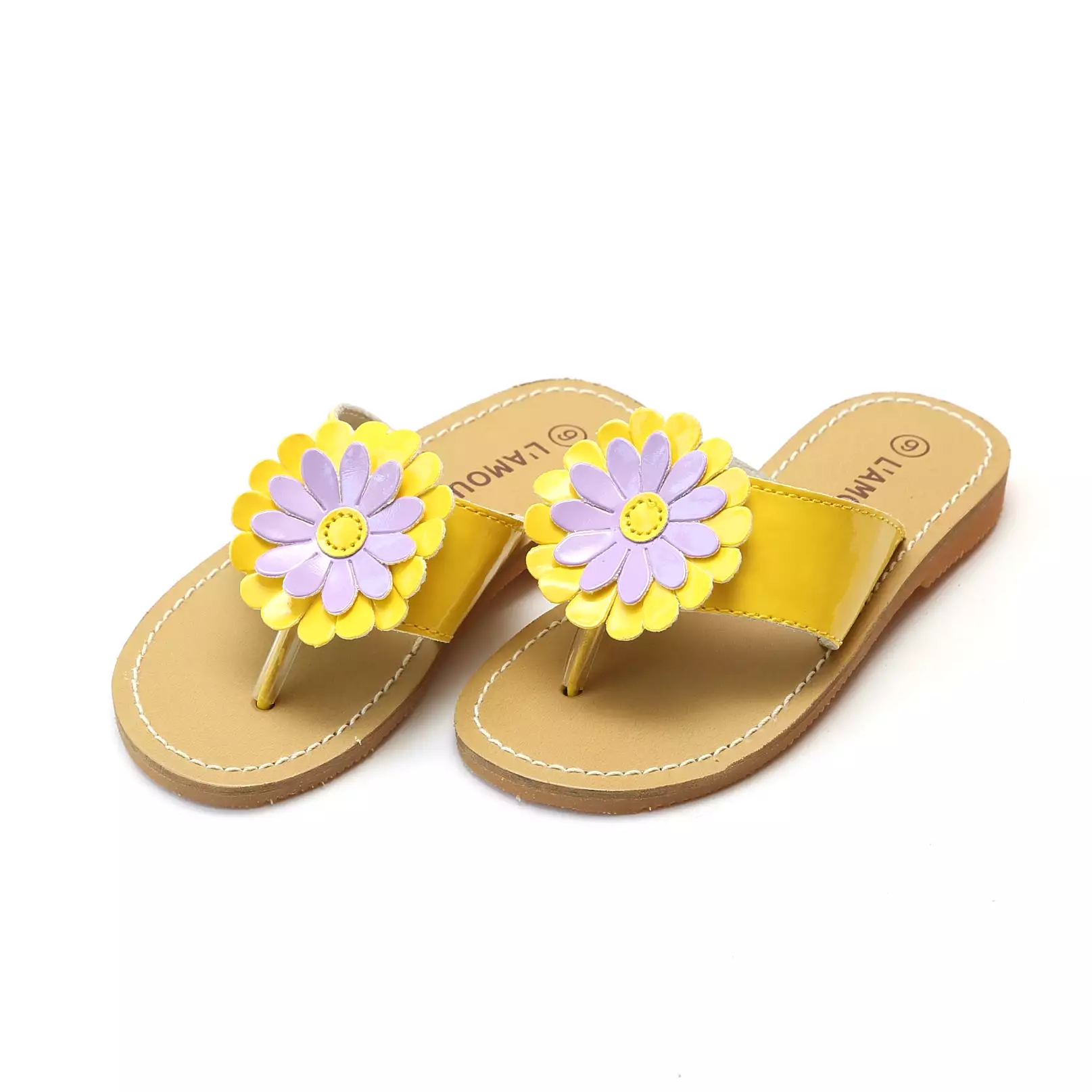 Savannah Patent Flower Thong Sandal