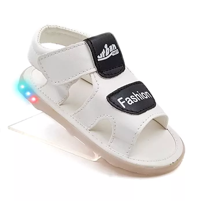 Stylish LED Light Floaters Sandals | Black & White