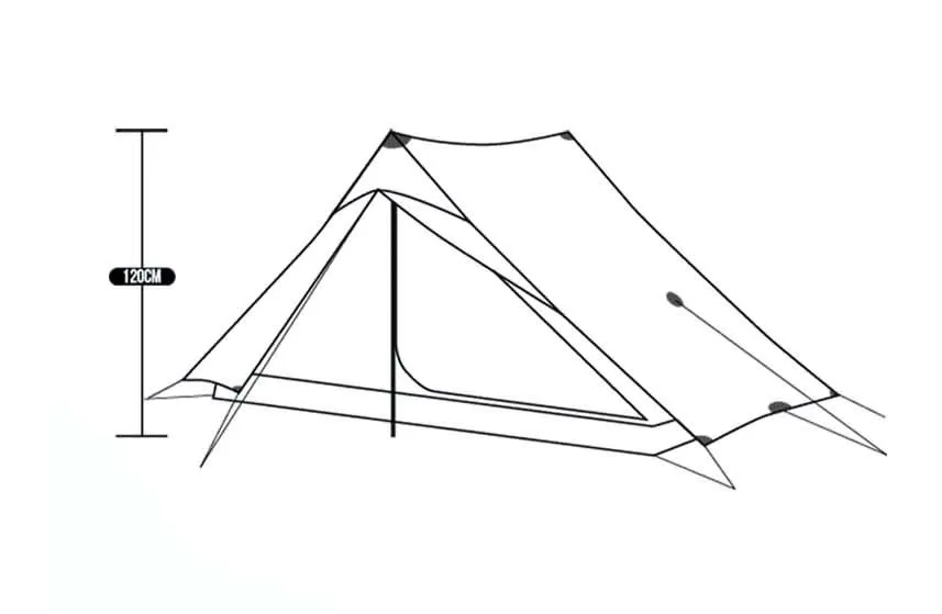 Tente de bivouac ultra-légère pour 2 personnes à simple-paroi 1kg “3F UL GEAR - Lanshan 2 pro”