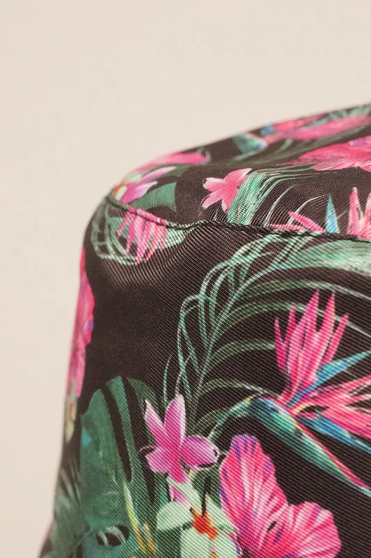 Tropical Print Double Side Wear Bucket Hat